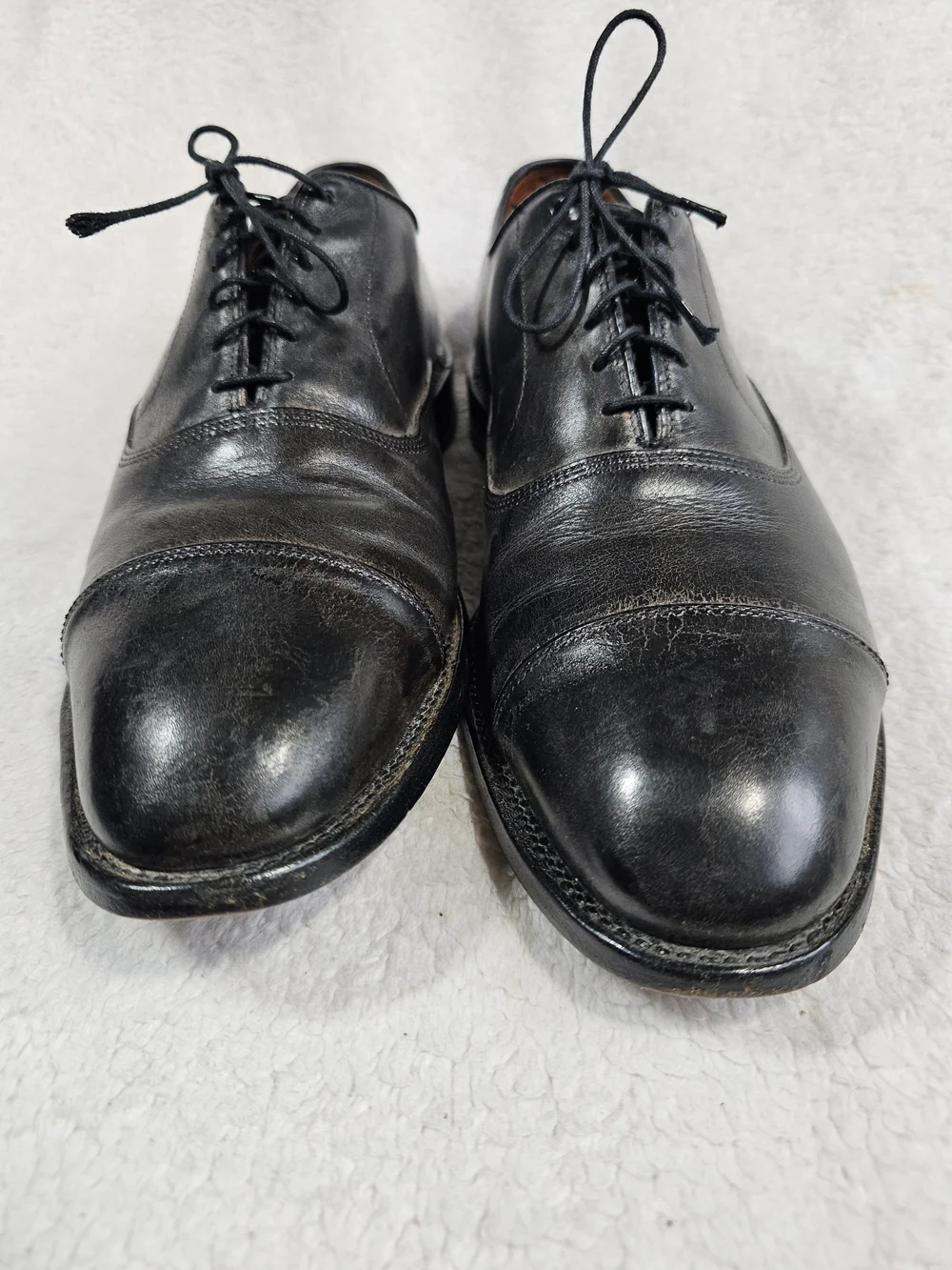 Allen Edmonds Park Avenue Cap Toe Dress Shoes Mens 11  Black Leather Oxford USA.